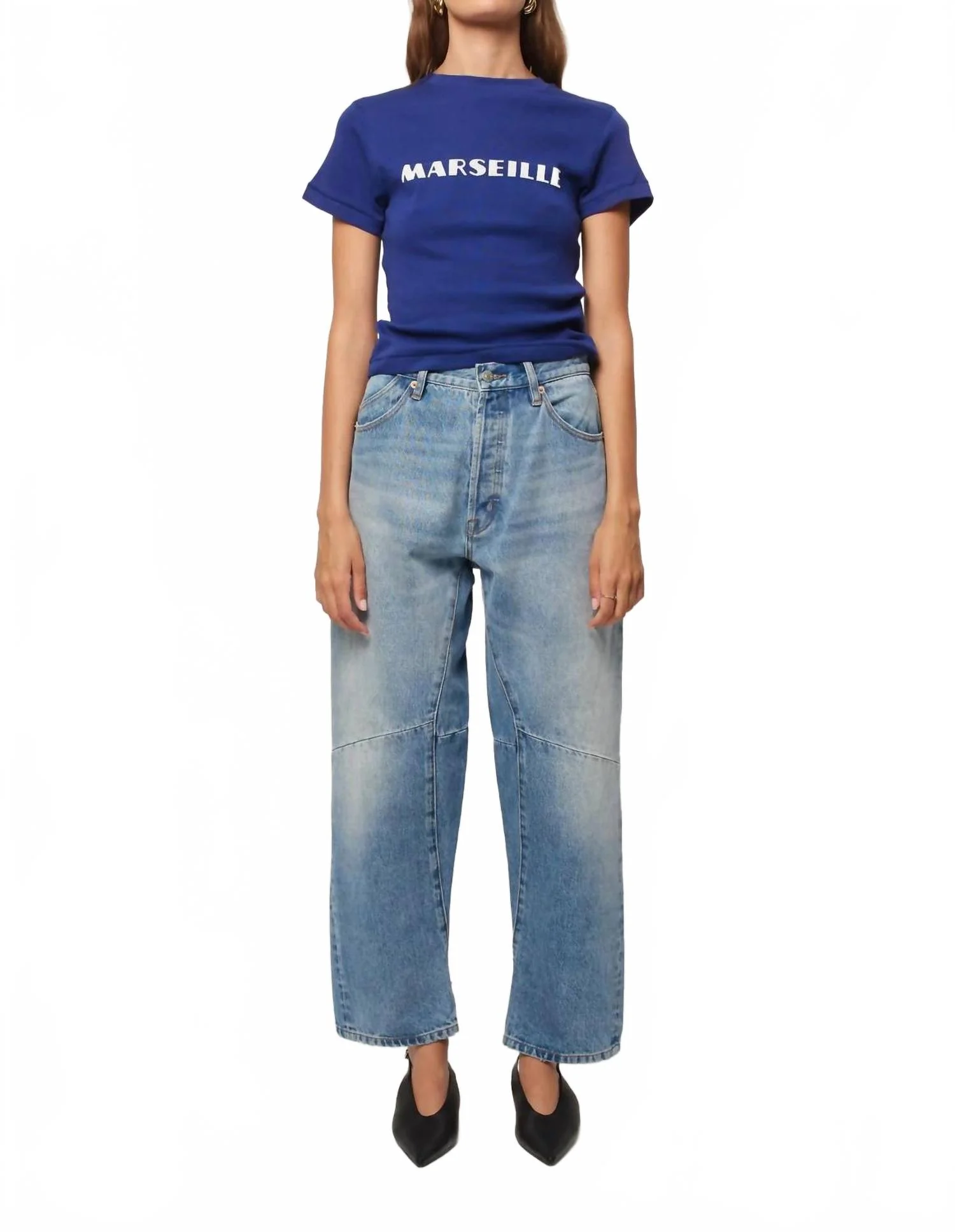 Jane Barrel Jeans In Brent