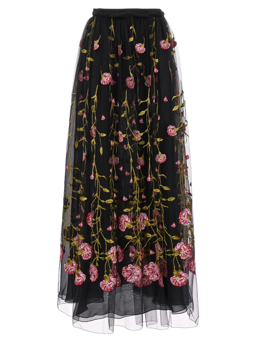 Floral Embroidery Skirt