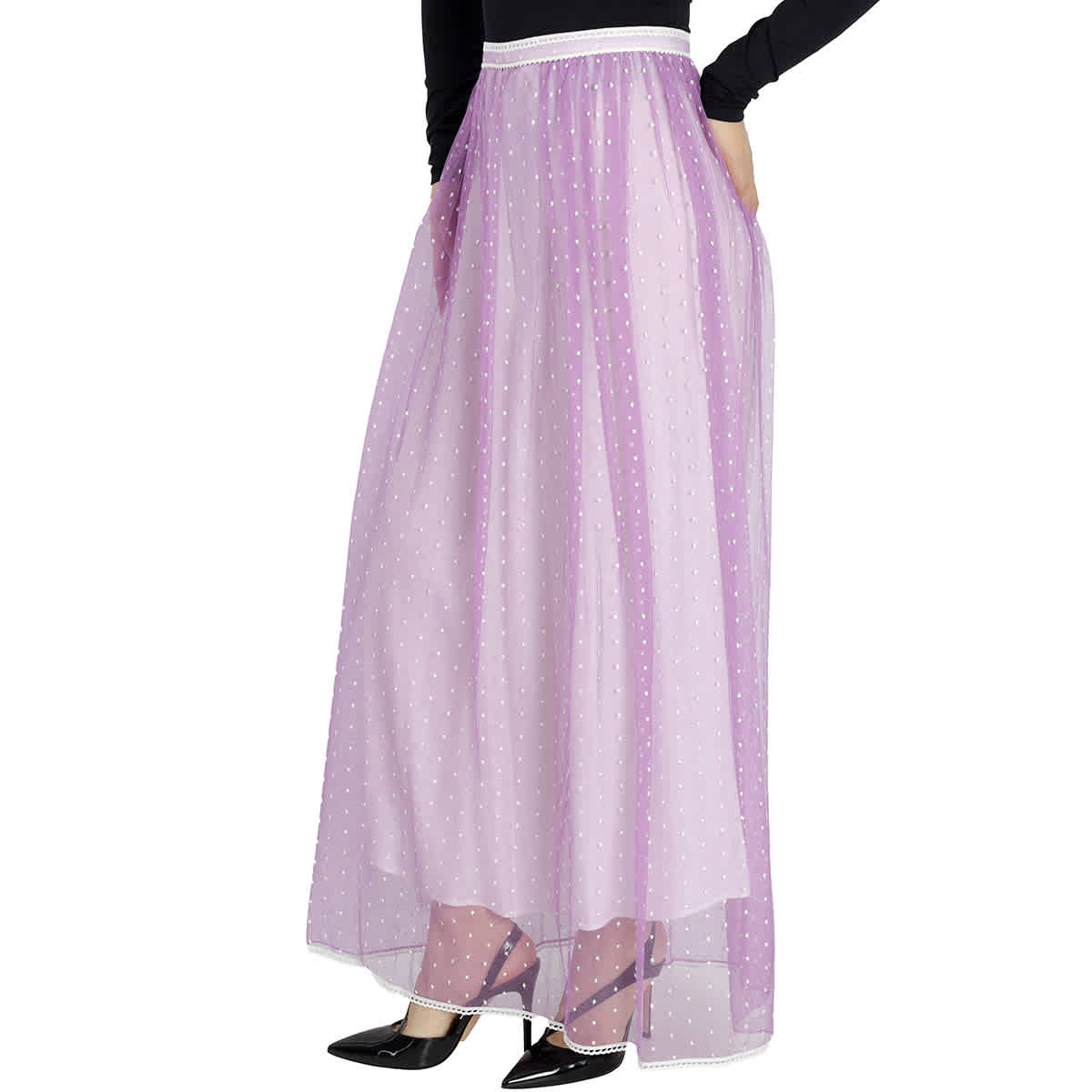 Burberry Floor-length Flocked Cotton Tulle Skirt