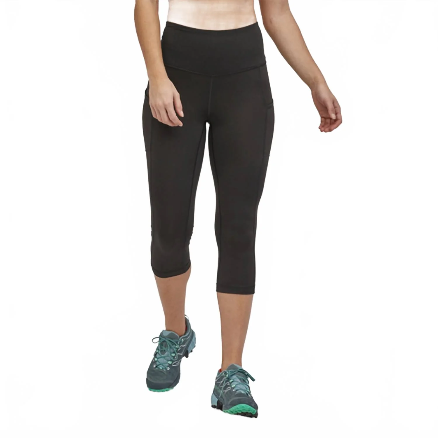 Lightweight Pack Out Cropped High Waist Pants In Black
