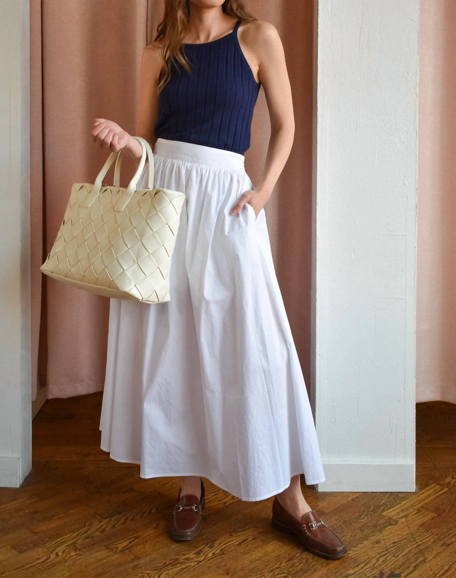 Mercado Maxi Skirt In White