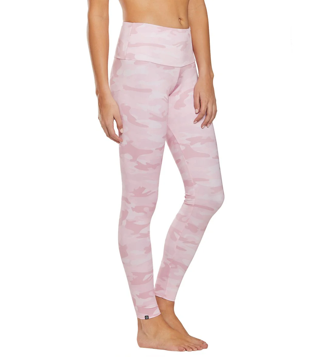 Onzie High Waisted Yoga Leggings Blush Camo