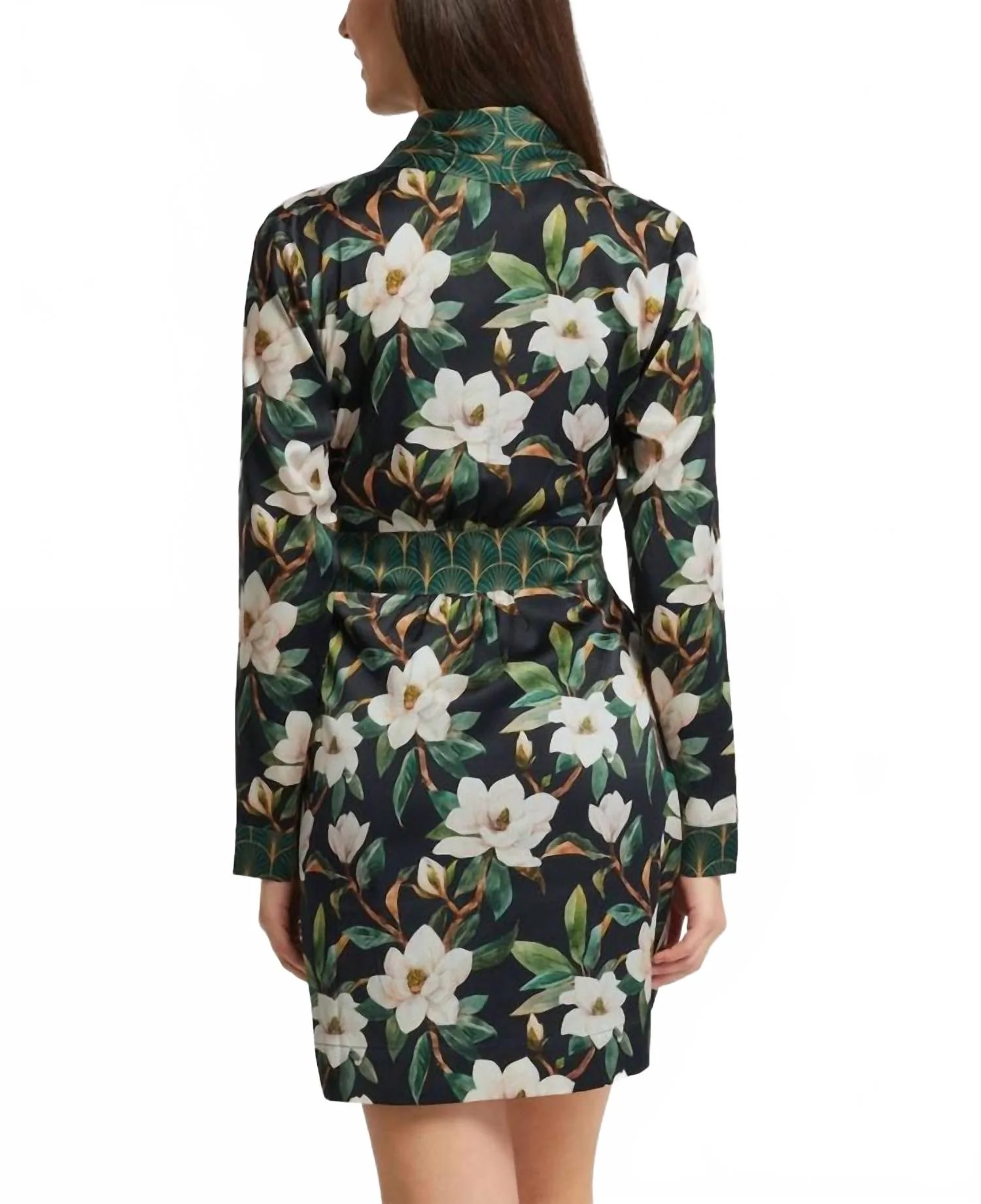 Washable Silk Cover Up In Magnolia Print