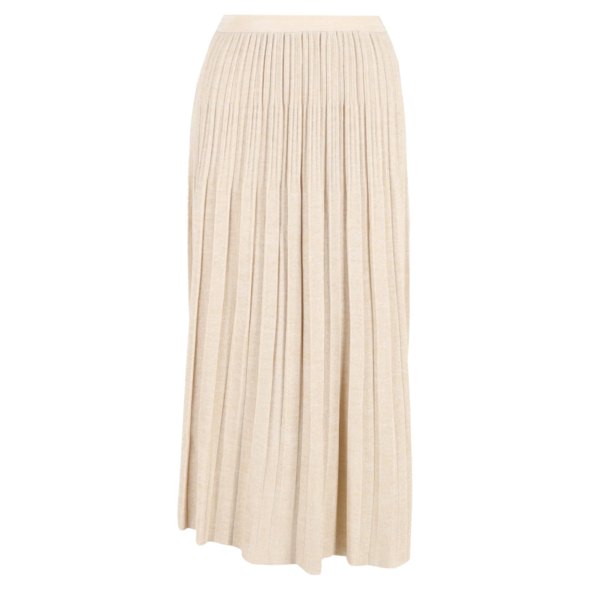 Zimmermann Halliday Rib Midi Skirt in Beige Viscose