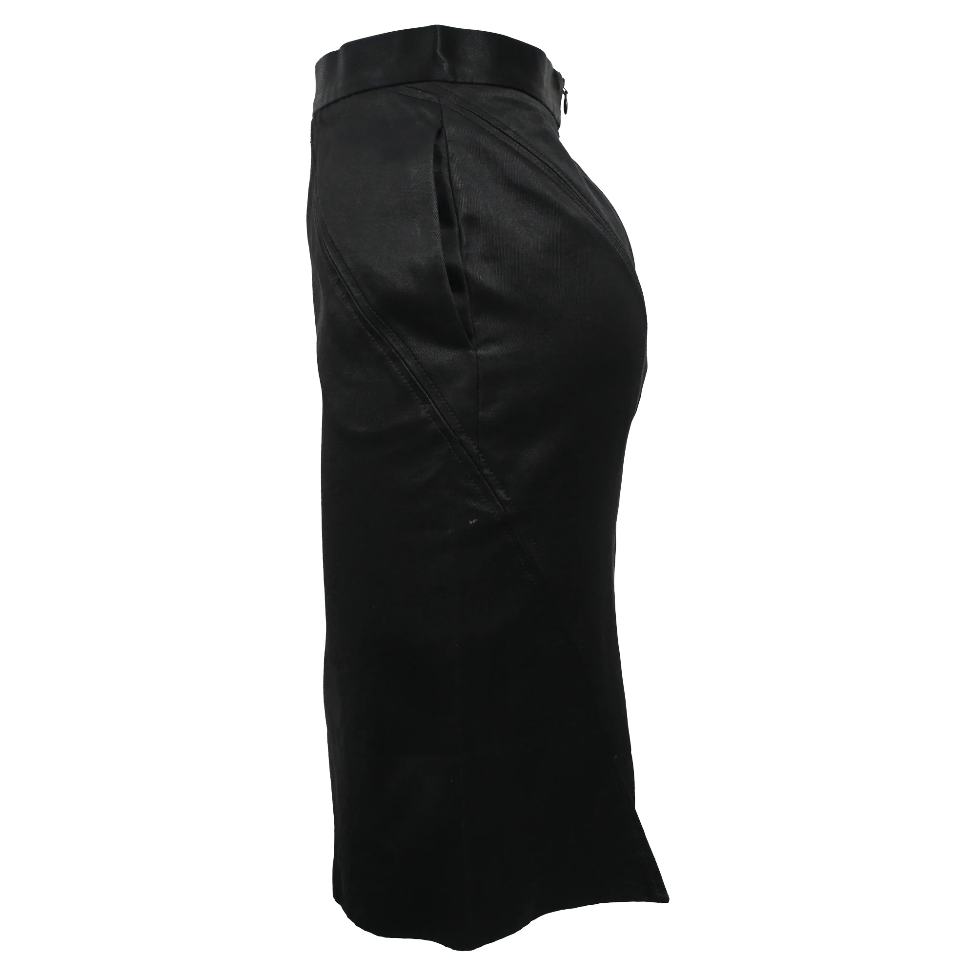 Nina Ricci Midi Pencil Skirt in Black Polyester