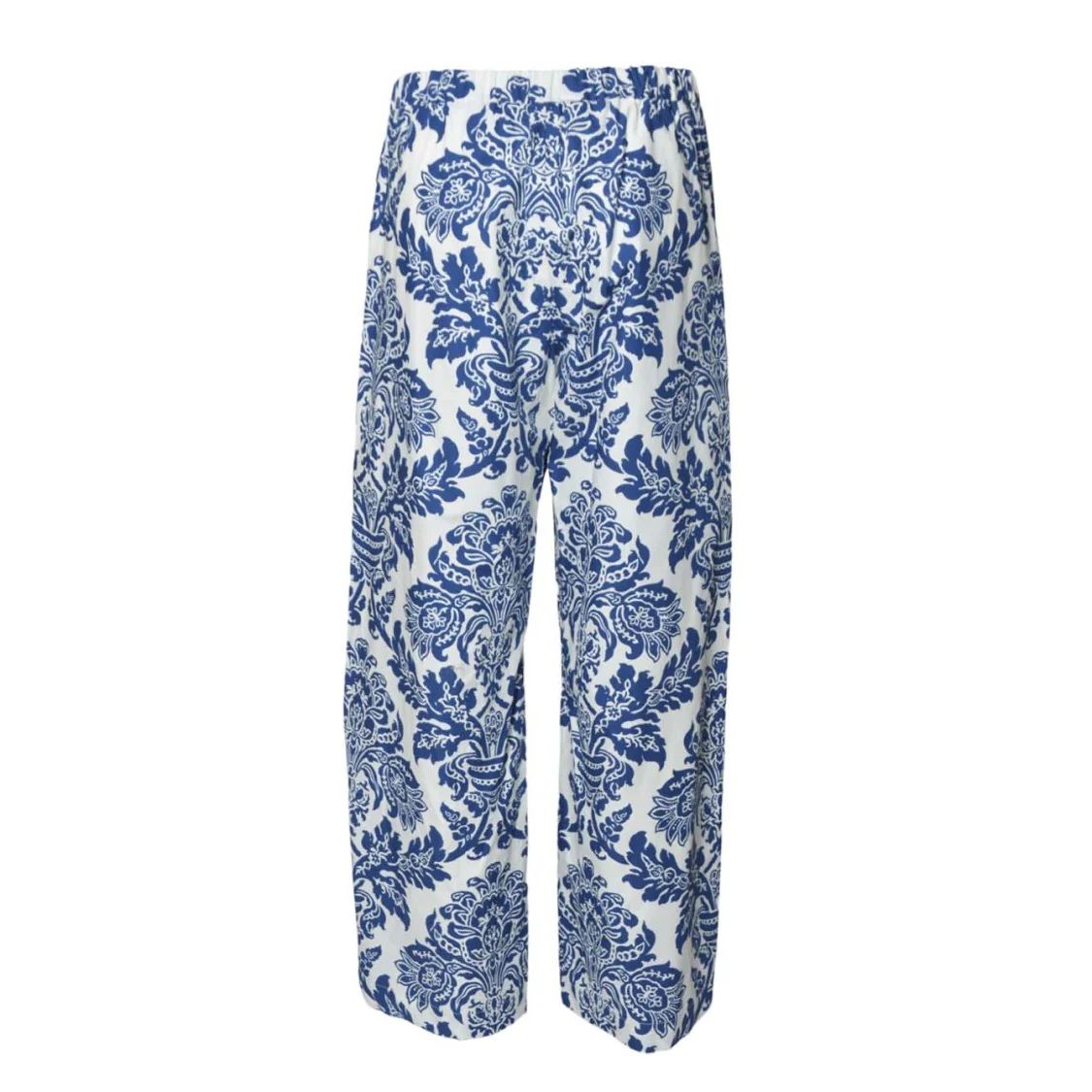 Merano Jogging Pants In Printed Poplin Blue