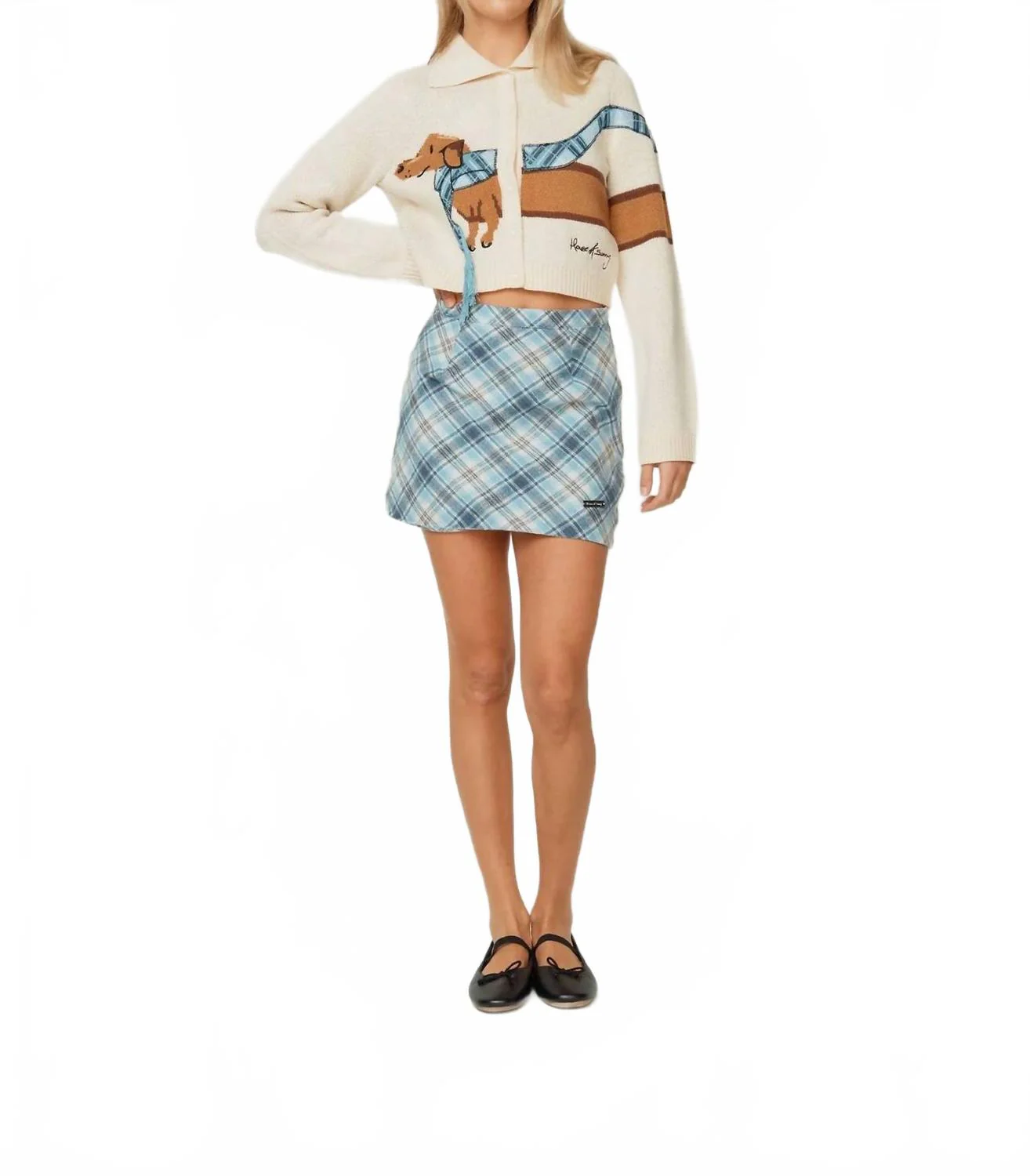 Bias Cut Heritage Skirt In Blue