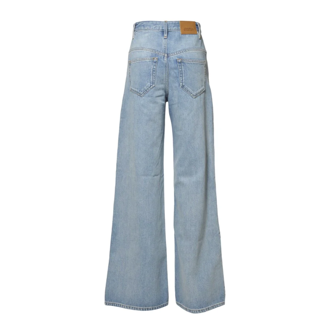 High-Waisted Wide Leg Jeans In Fluid Cotton Denim
