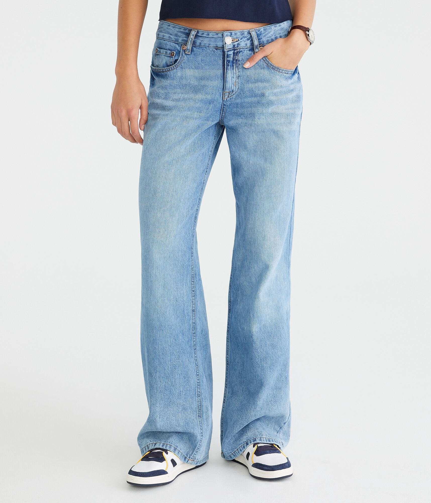 Aeropostale Low-Rise Baggy Wide Leg Jean