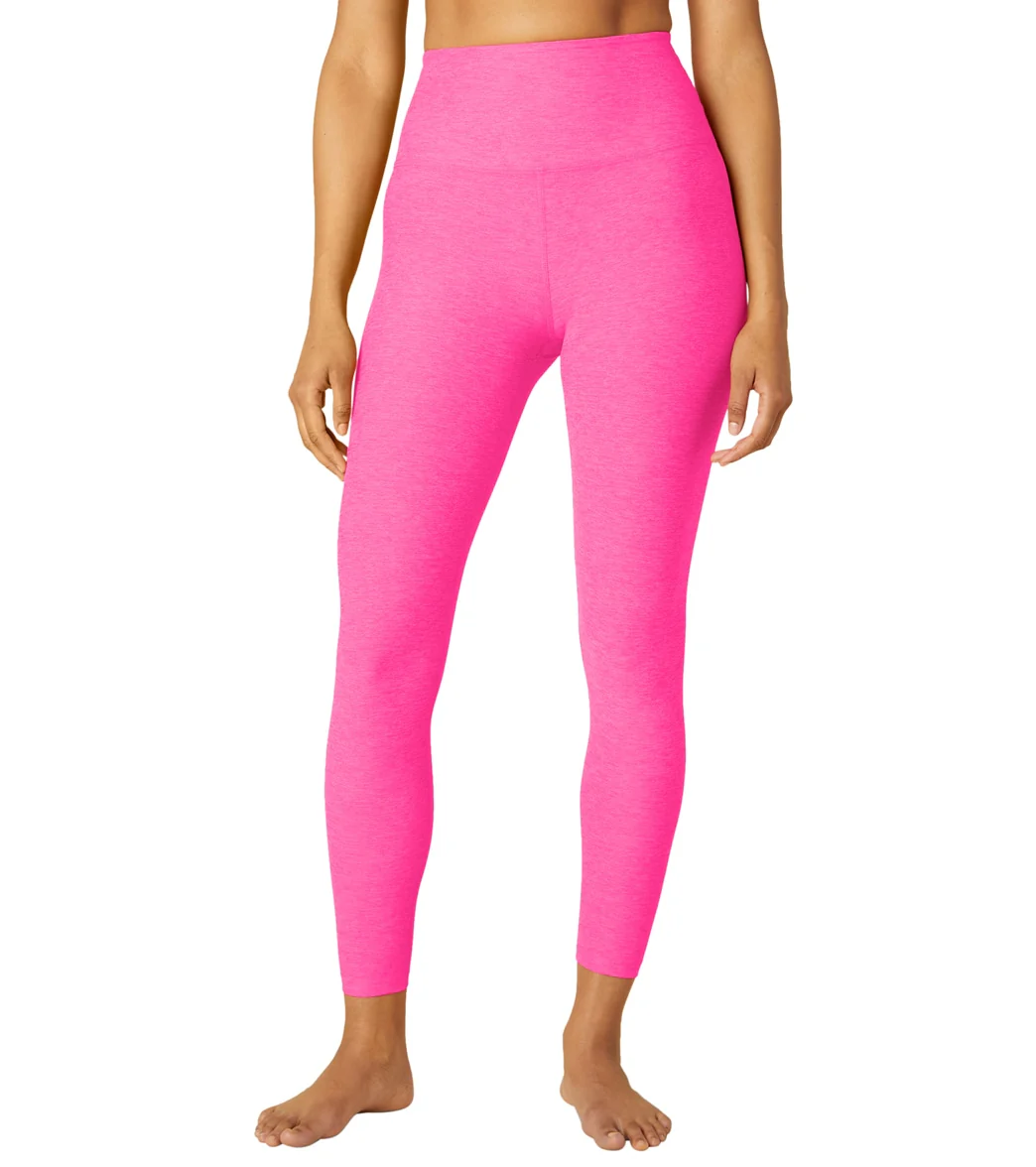 Beyond Yoga Spacedye High Waisted Caught In The Midi 7/8 Yoga Leggings Pink Hype Heather