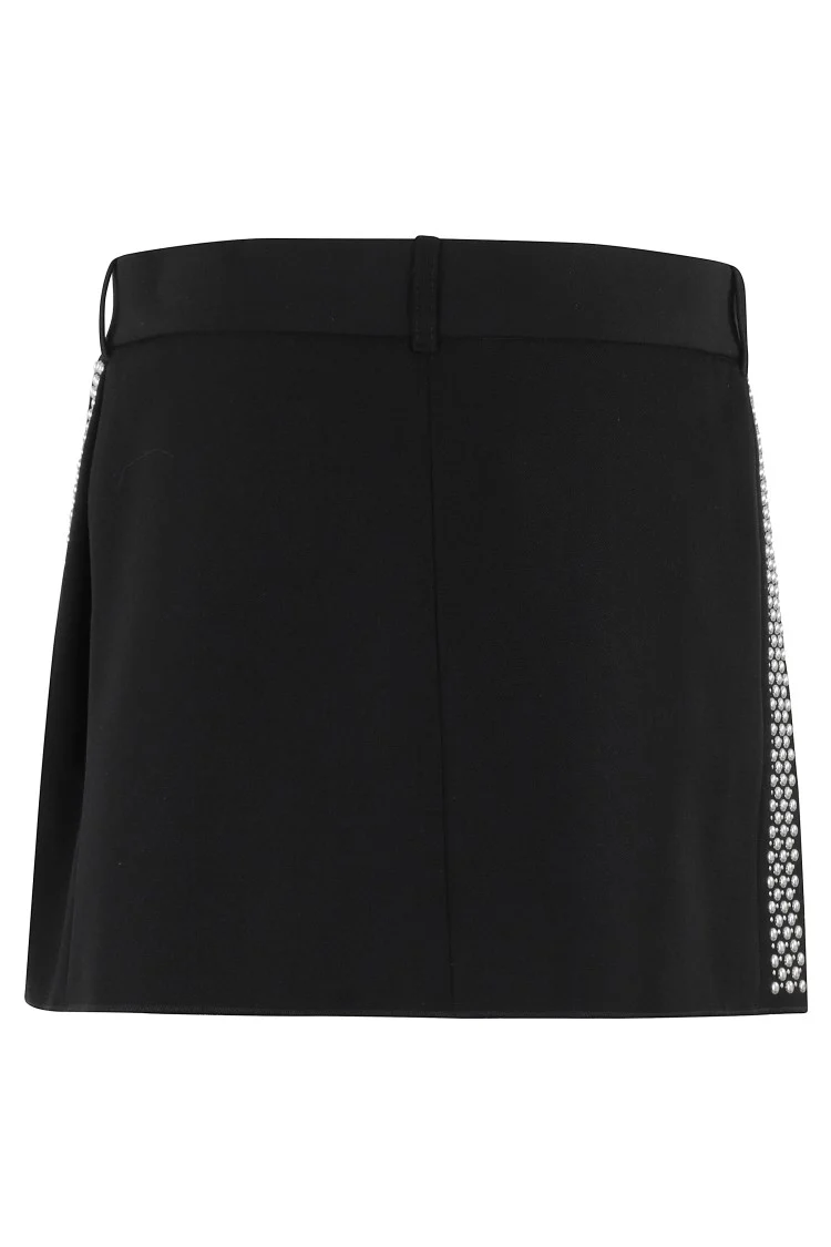 Fitted Mini Skirt With Side Button Closure