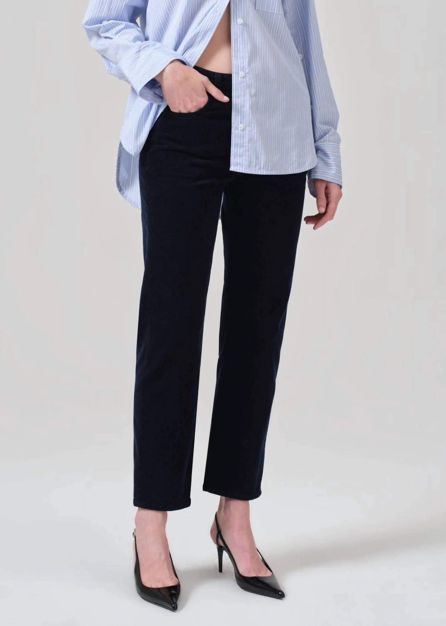 Zurie Ankle In Corduroy Navy