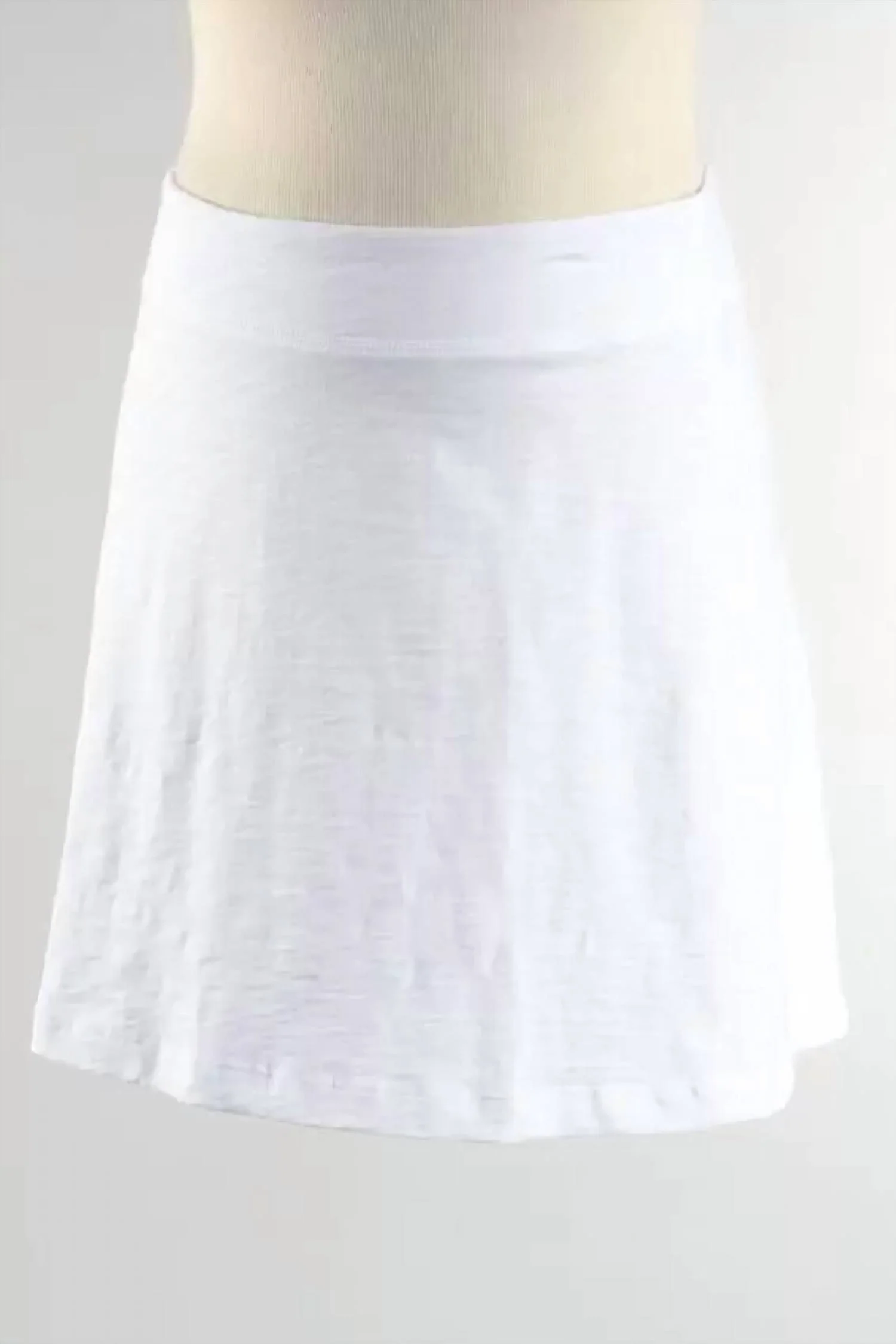 Cotton Slub Beach Skirt In White