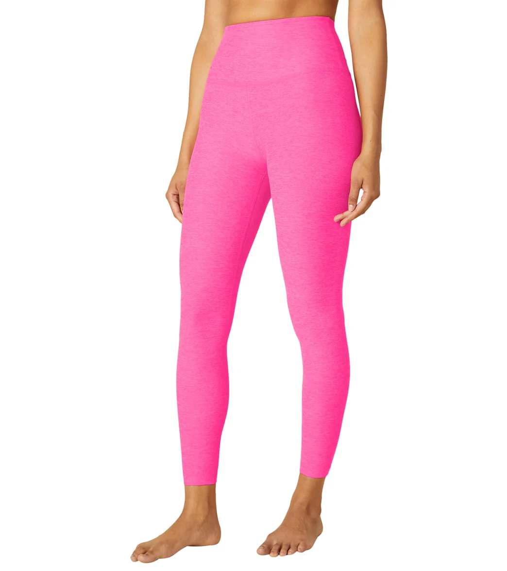 Beyond Yoga Spacedye High Waisted Caught In The Midi 7/8 Yoga Leggings Pink Hype Heather