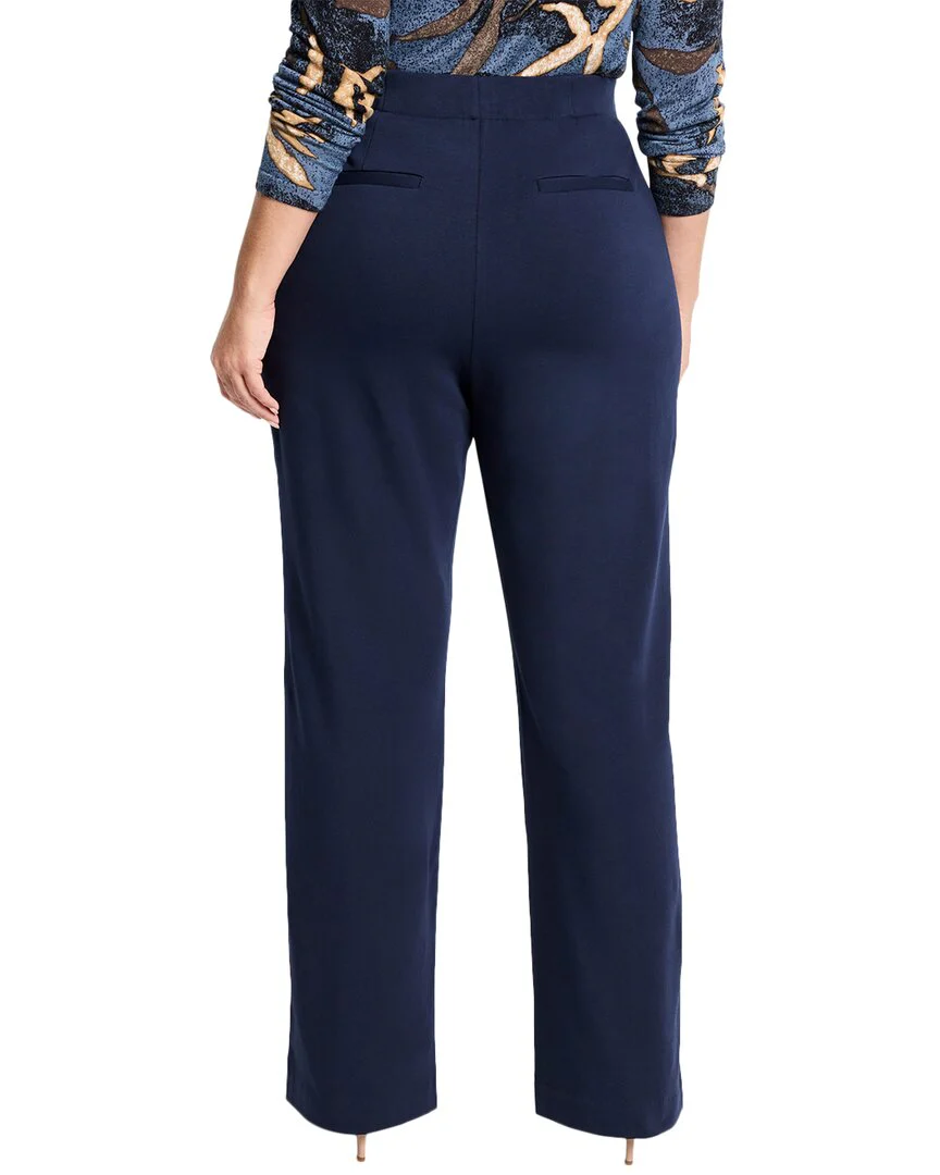 NIC+ZOE Plus Knit Wide Leg Pleated Pant