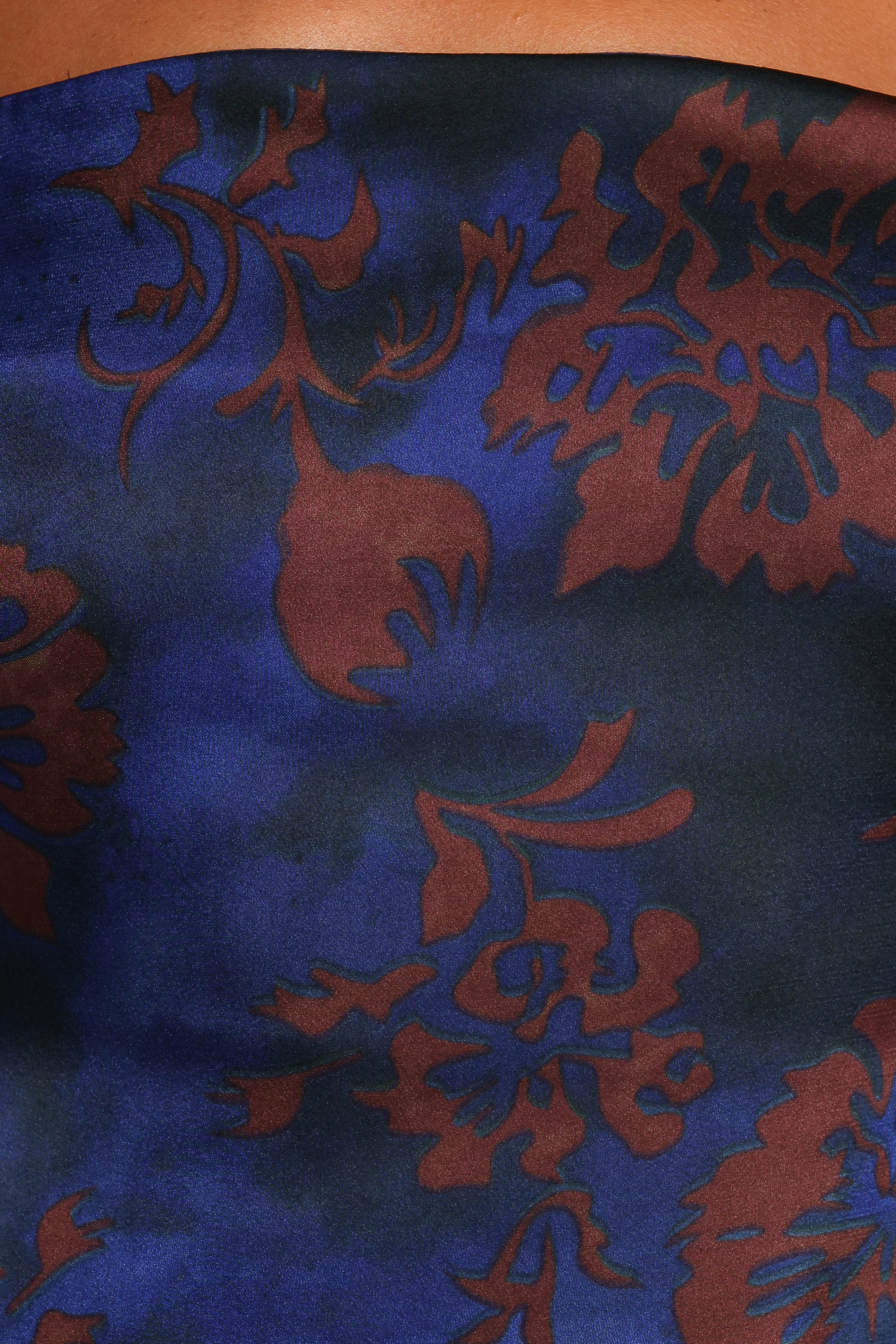 Rockwell Mini Dress - Blue/Brown Floral