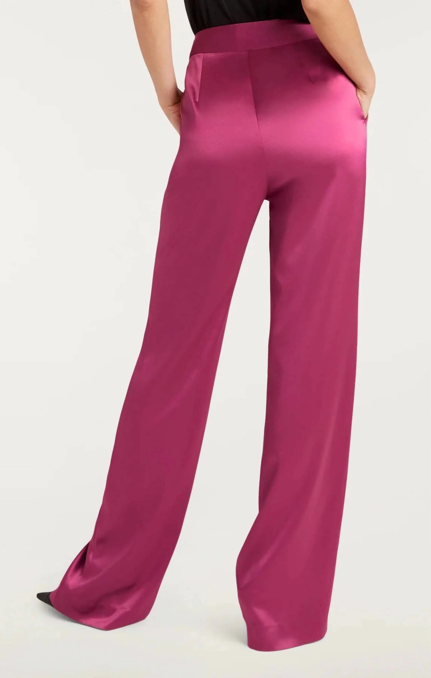 Rainer Mid Rise Wide Leg Pant In Dark Ube