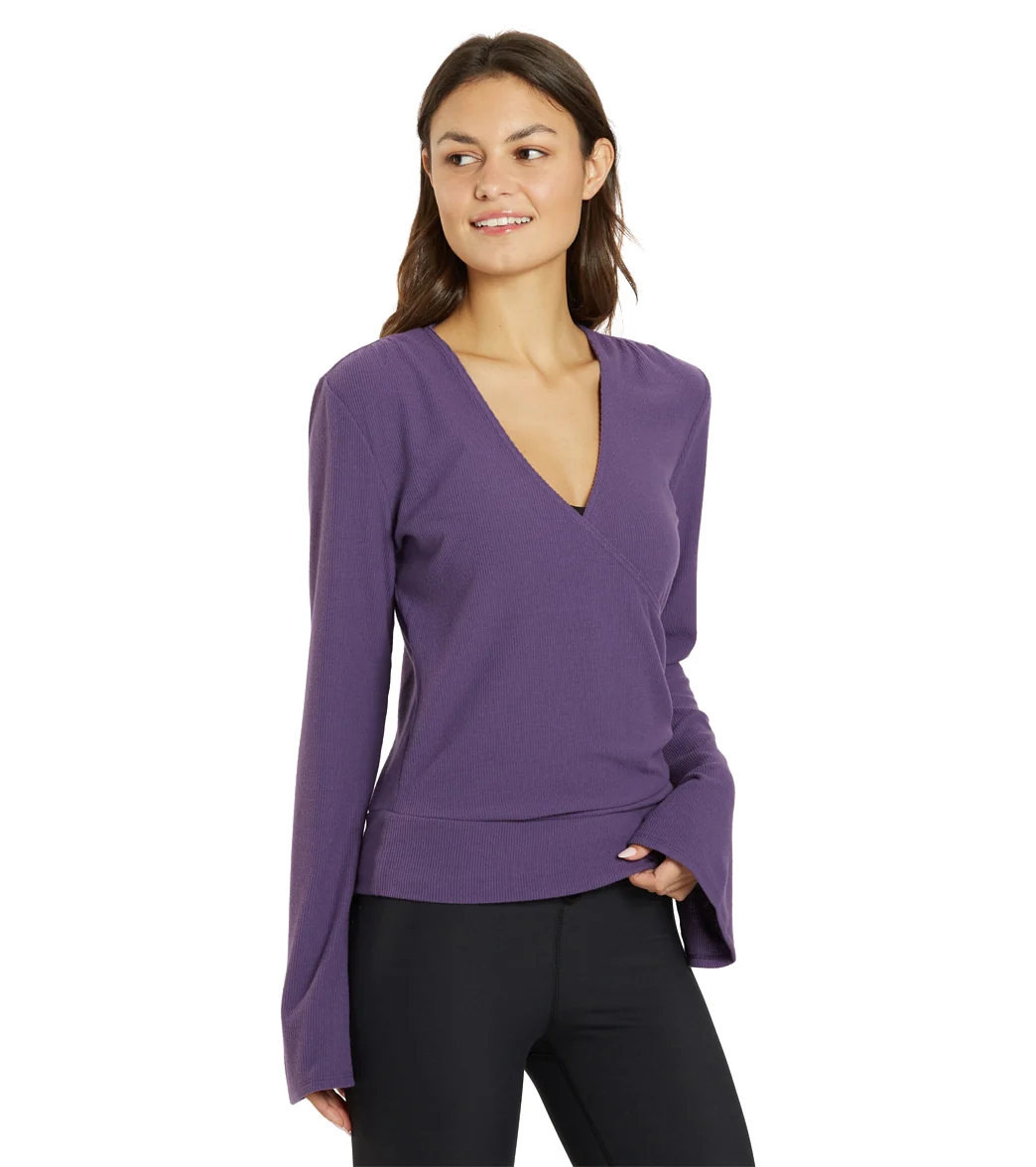 Thrive Societe Pleated Wrap Pullover