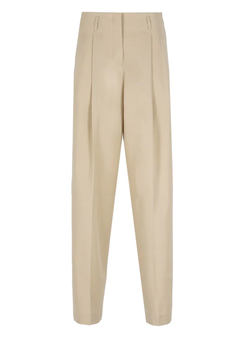 Beige Virgin Wool Pants