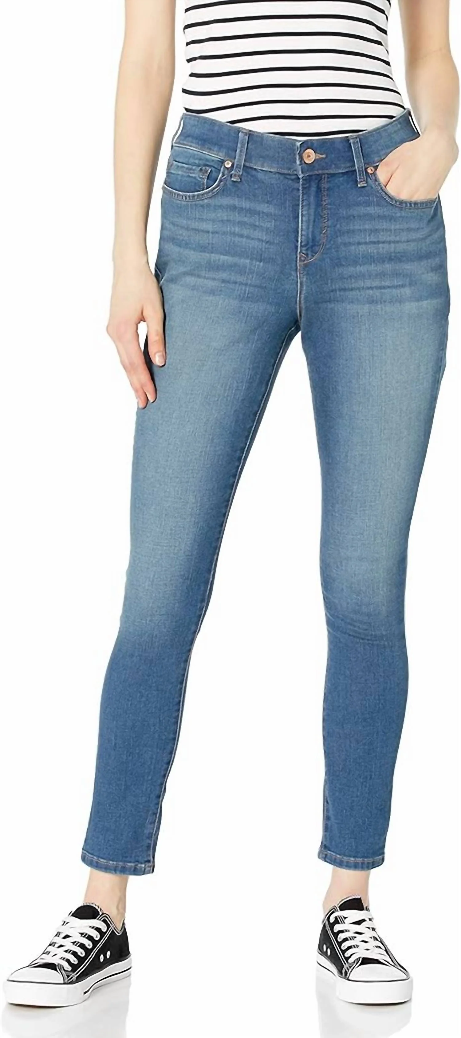 Comfort Curvy Skinny Jeans In Blue