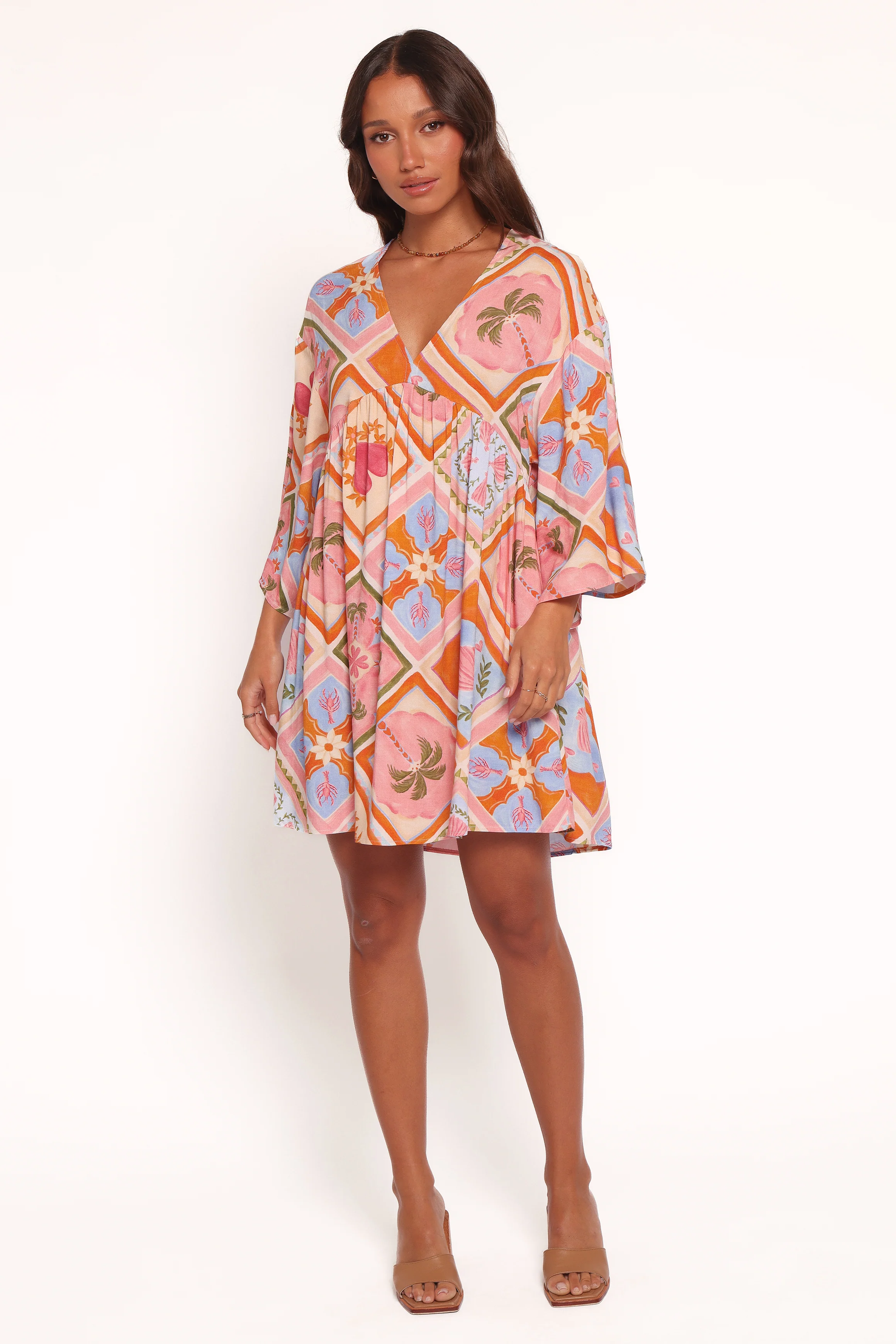 Zanna Mini Dress - Multi Tile