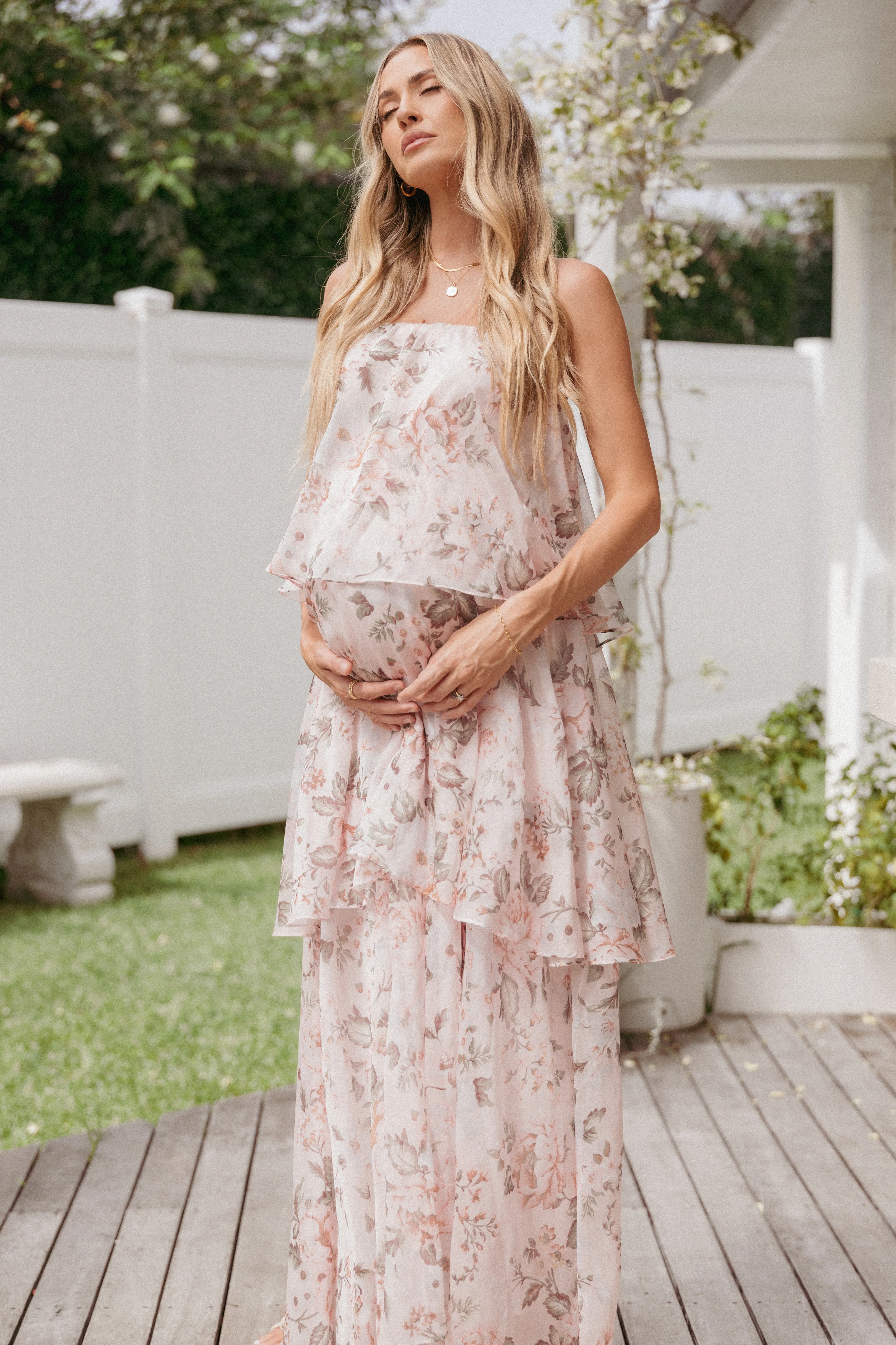 Bloom Strapless Maxi Dress - Floral