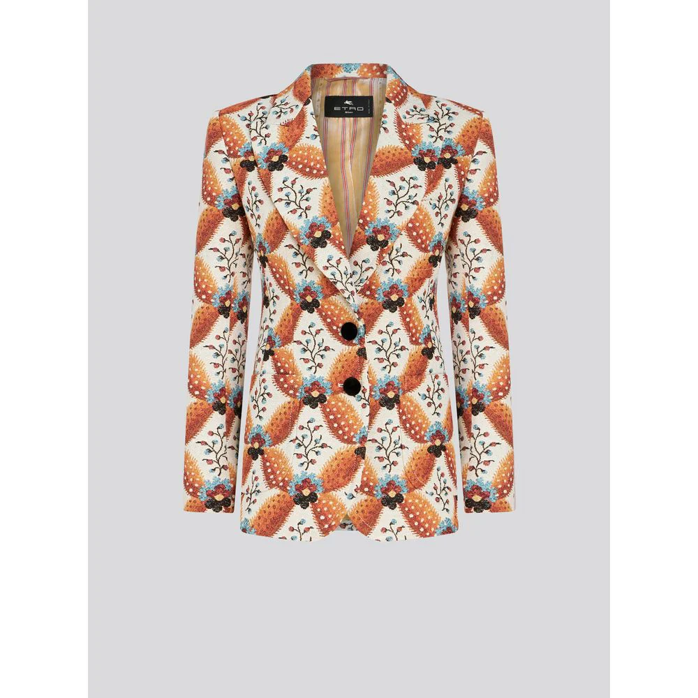 JACQUARD JACKET WITH GEOMETRIC PATTERN