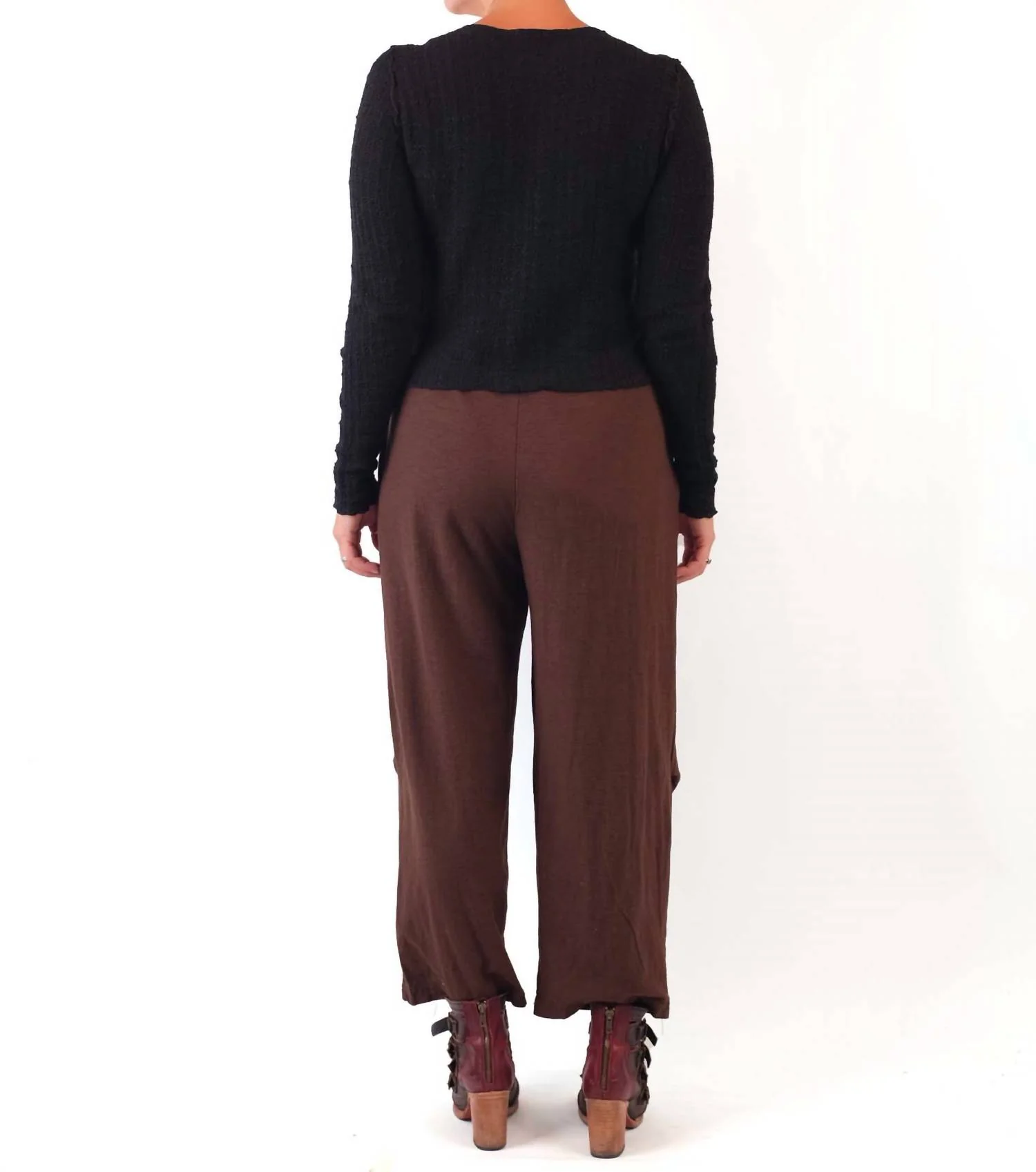Tuck Straight Leg Pants In Mahogany