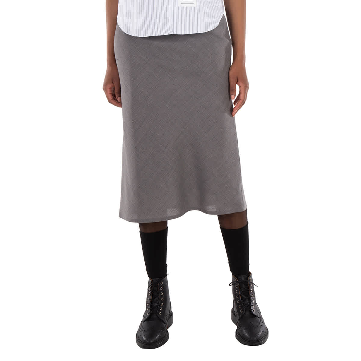 Thom Browne Fresco Maxi Low Rise Bias Skirt