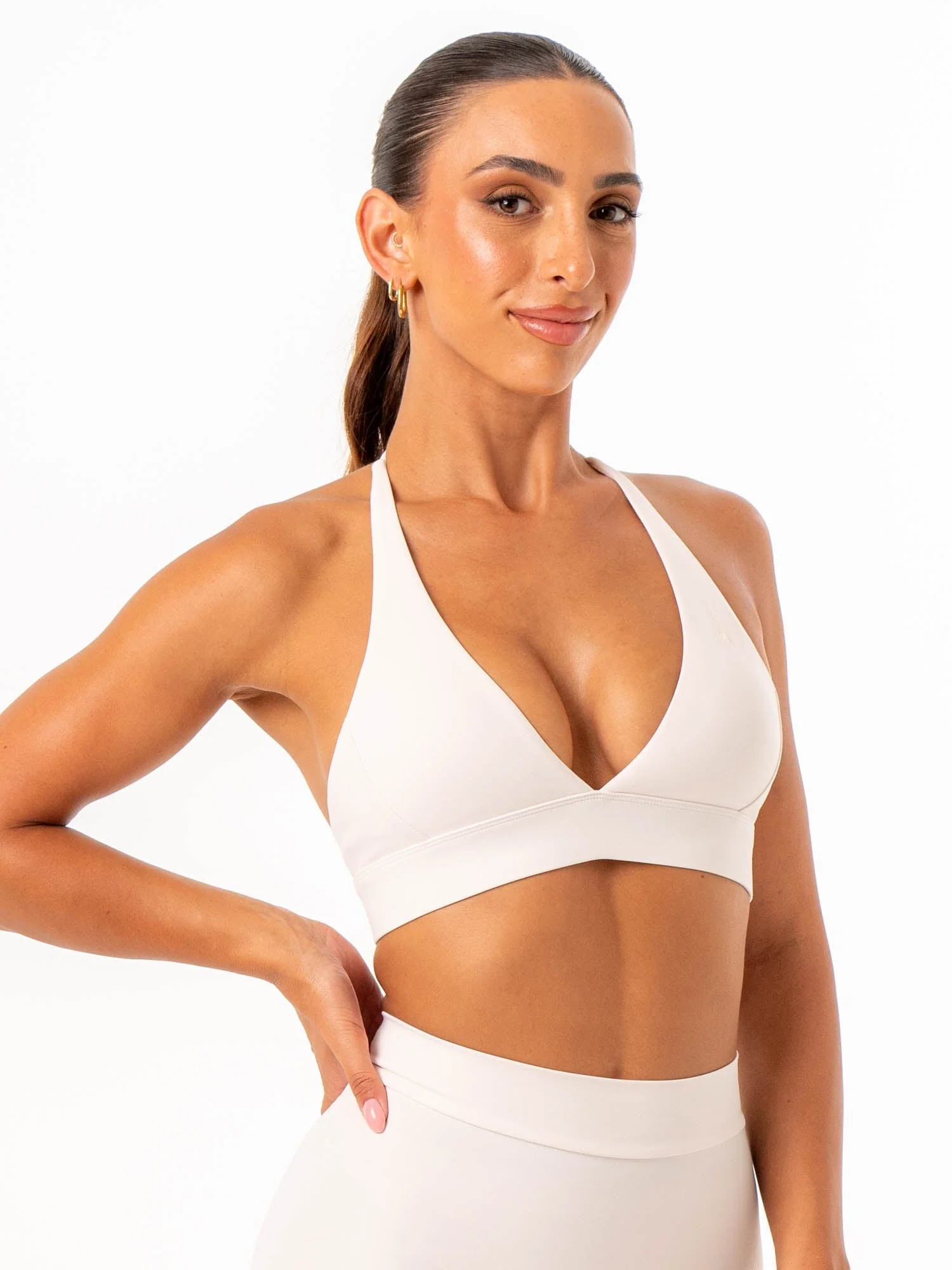 NKD Halter Sports Bra - Off White