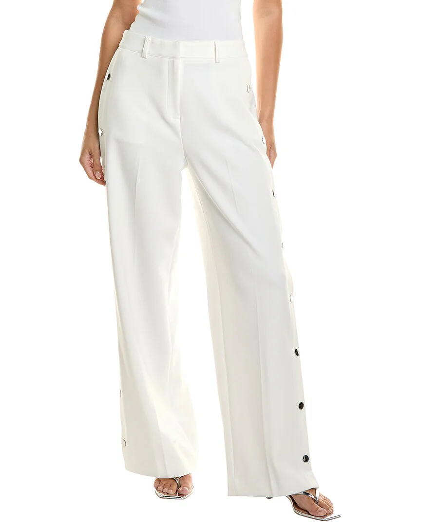 Kenneth Cole Fly Front High-Rise Side Snap Pant
