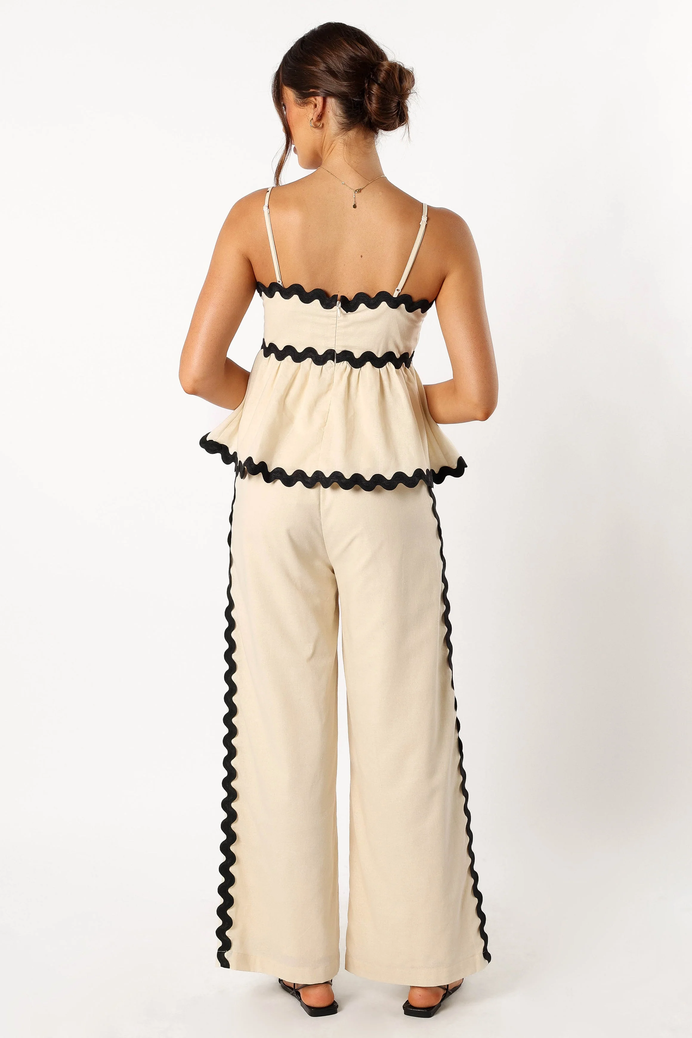Mollymook Pants - Cream Black
