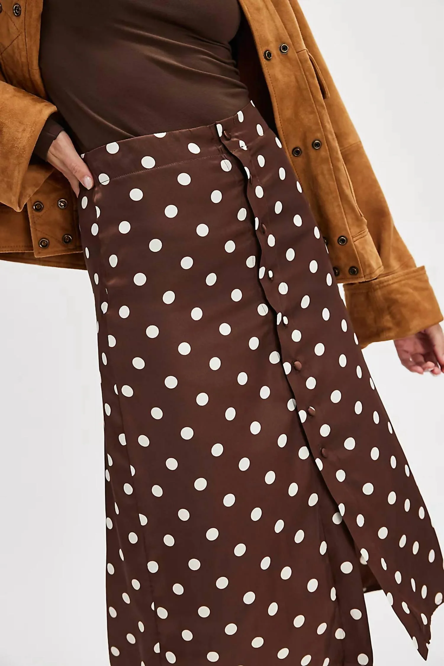 Analise Printed Midi Skirt In Pinecone Combo