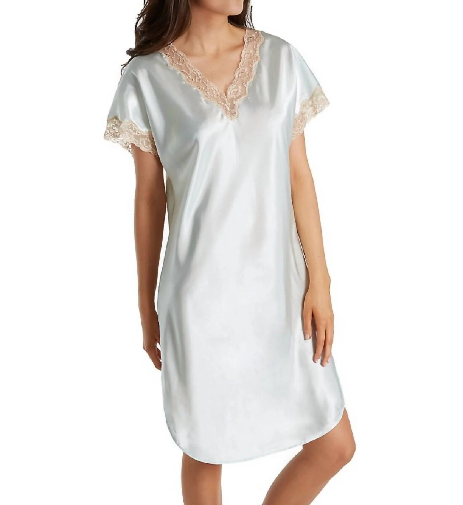 Charming Charmeuse Sleep Gown In Mint