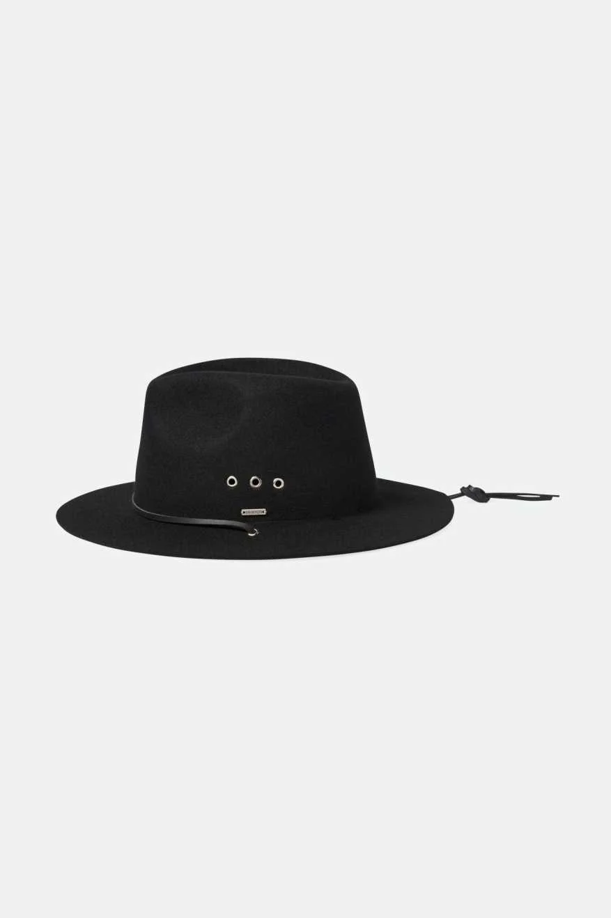 Wesley WTHR GUARD™ Packable Fedora - Black