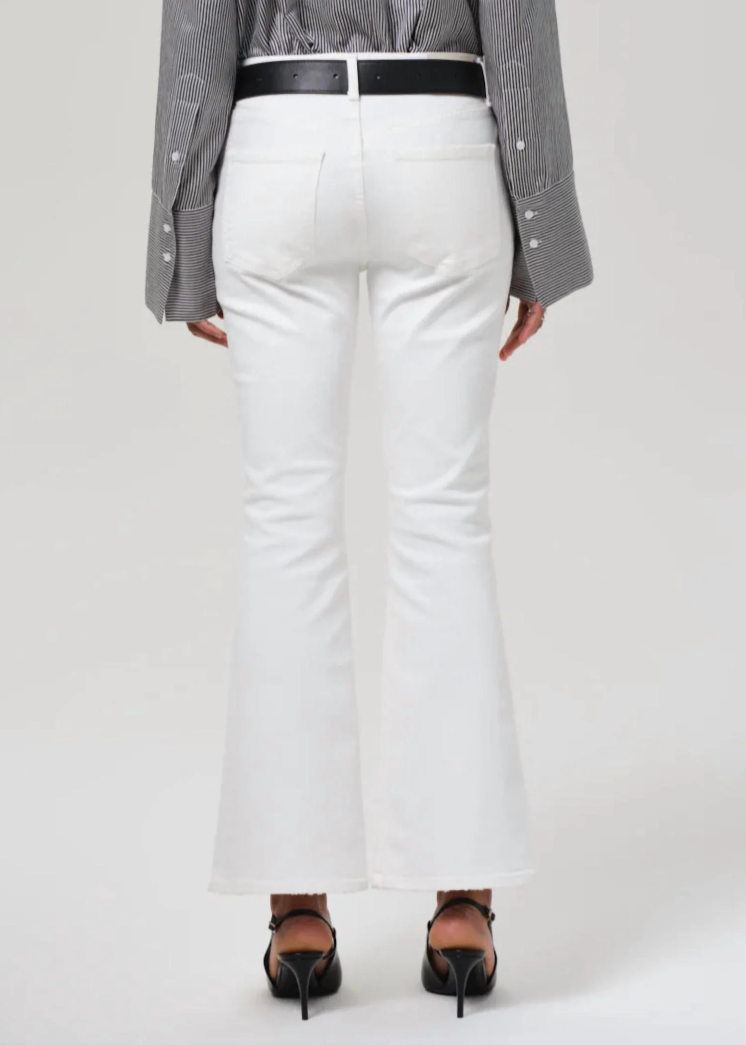 Lilah High Rise Bootcut Jeans In Soft White
