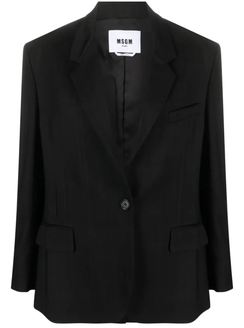 Tailored Black Jacket With Notched Lapels