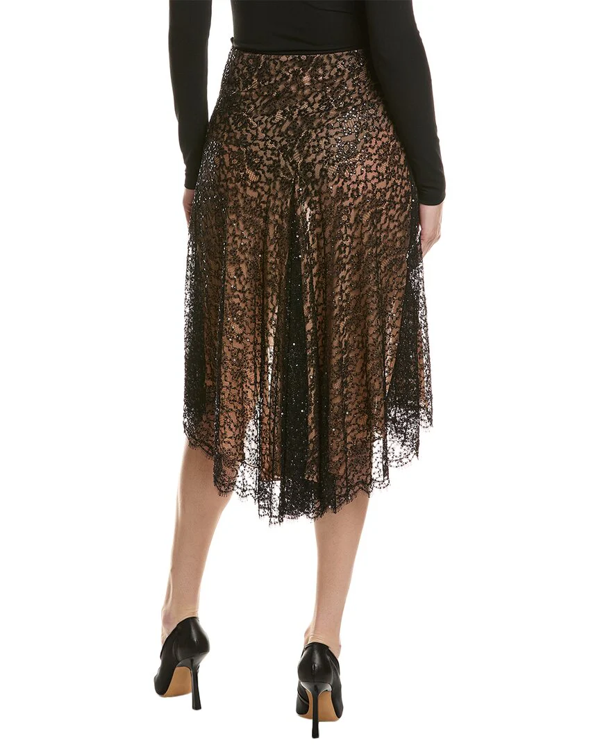 Michael Kors Collection Silk-Blend Lace Dance Skirt