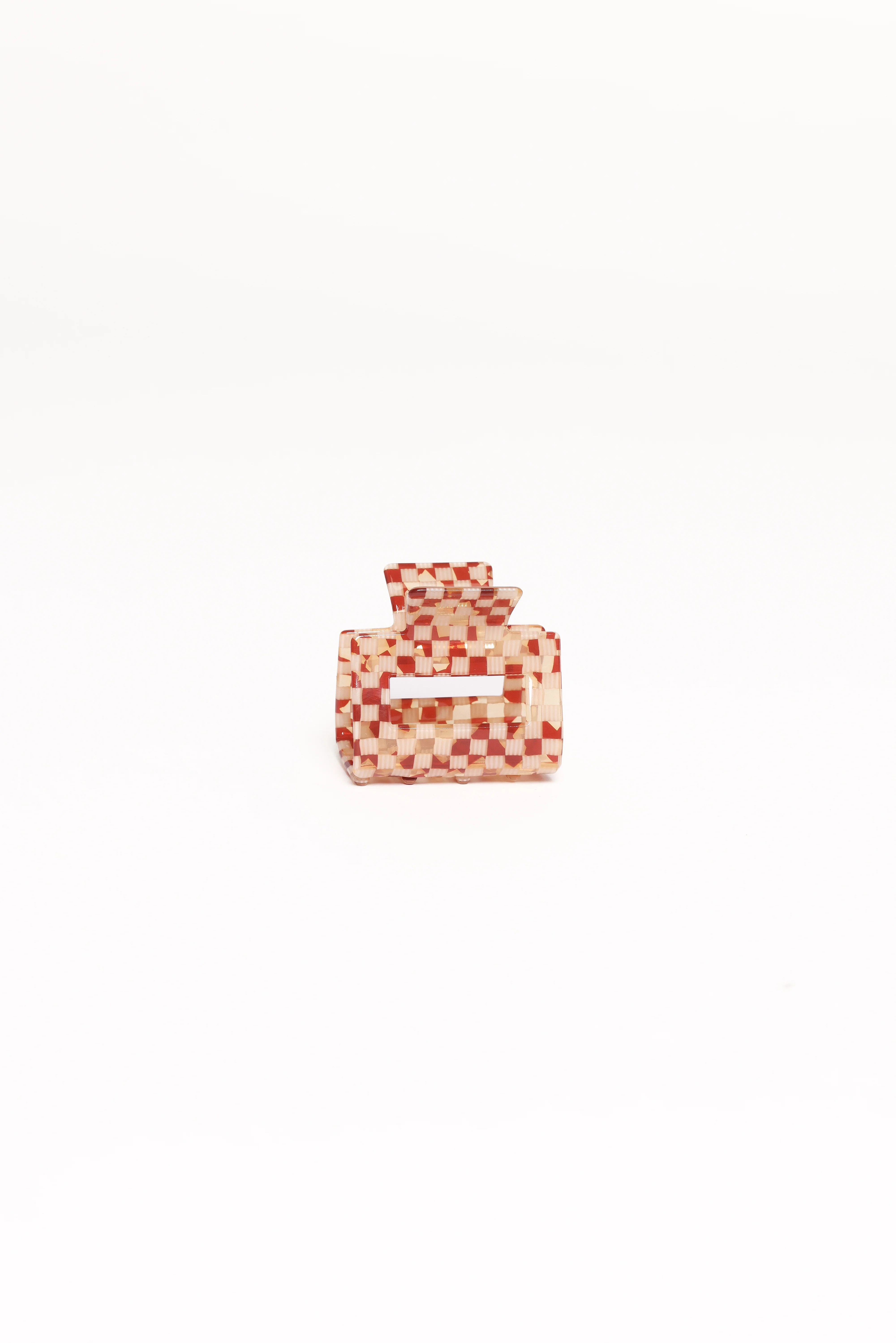 Capri Hair Clip - Tan Check