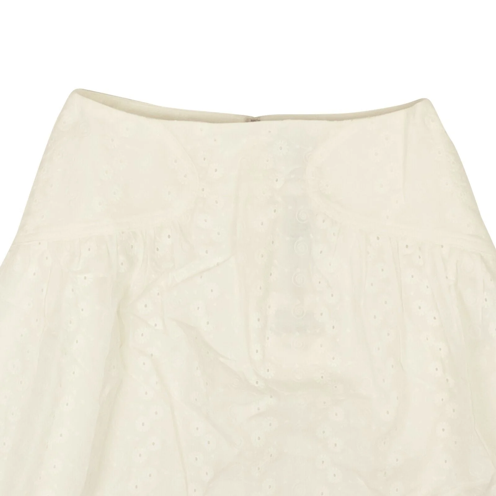 Optic White Cotton Eyelet Mini Skirt