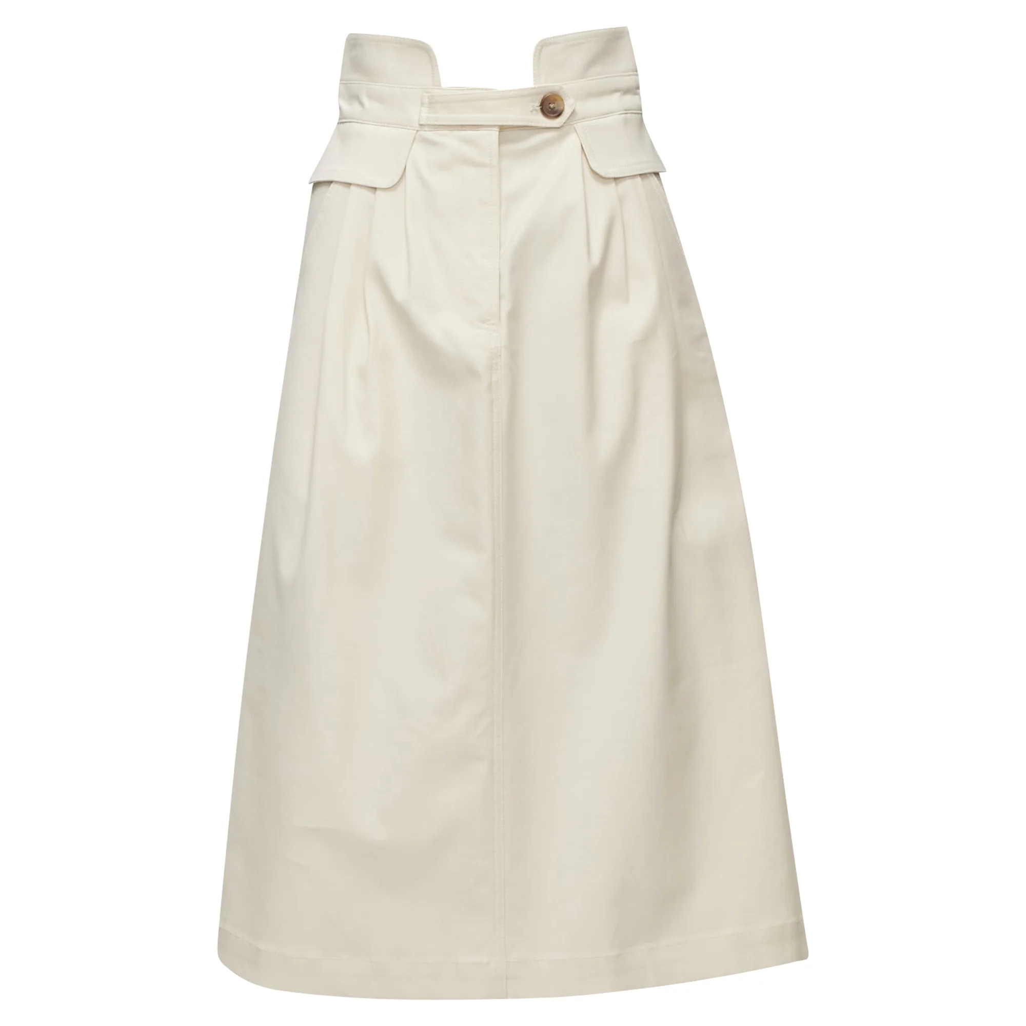 Sea York cotton peplum pocket p belt waist A-line skirt