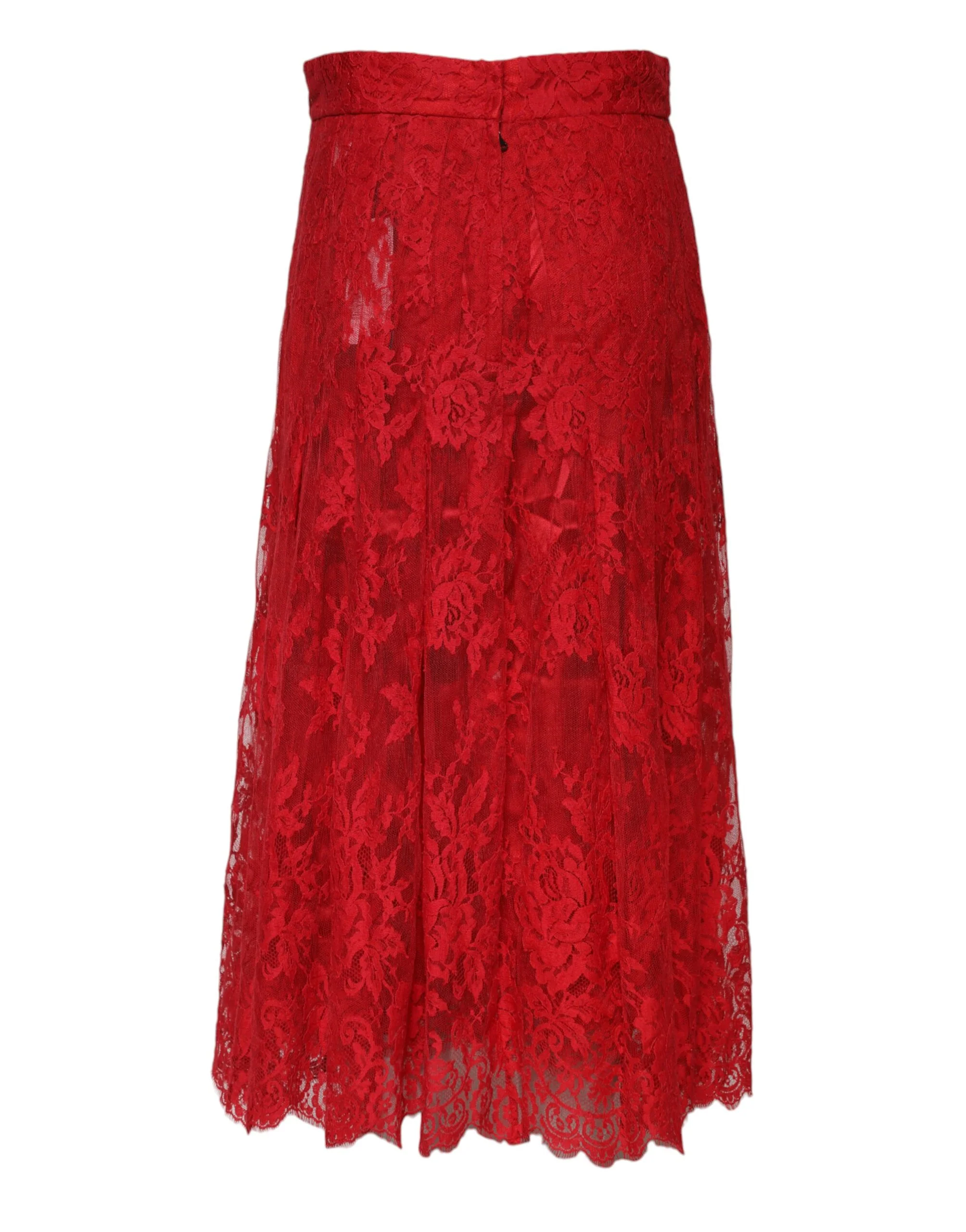Dolce & Gabbana Cotton Floral Lace A-line Long Maxi Women's Skirt