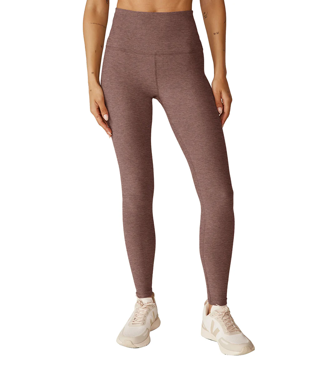 Beyond Yoga Spacedye High Waisted Caught In The Midi 7/8 Yoga Leggings Rose Brush Heather