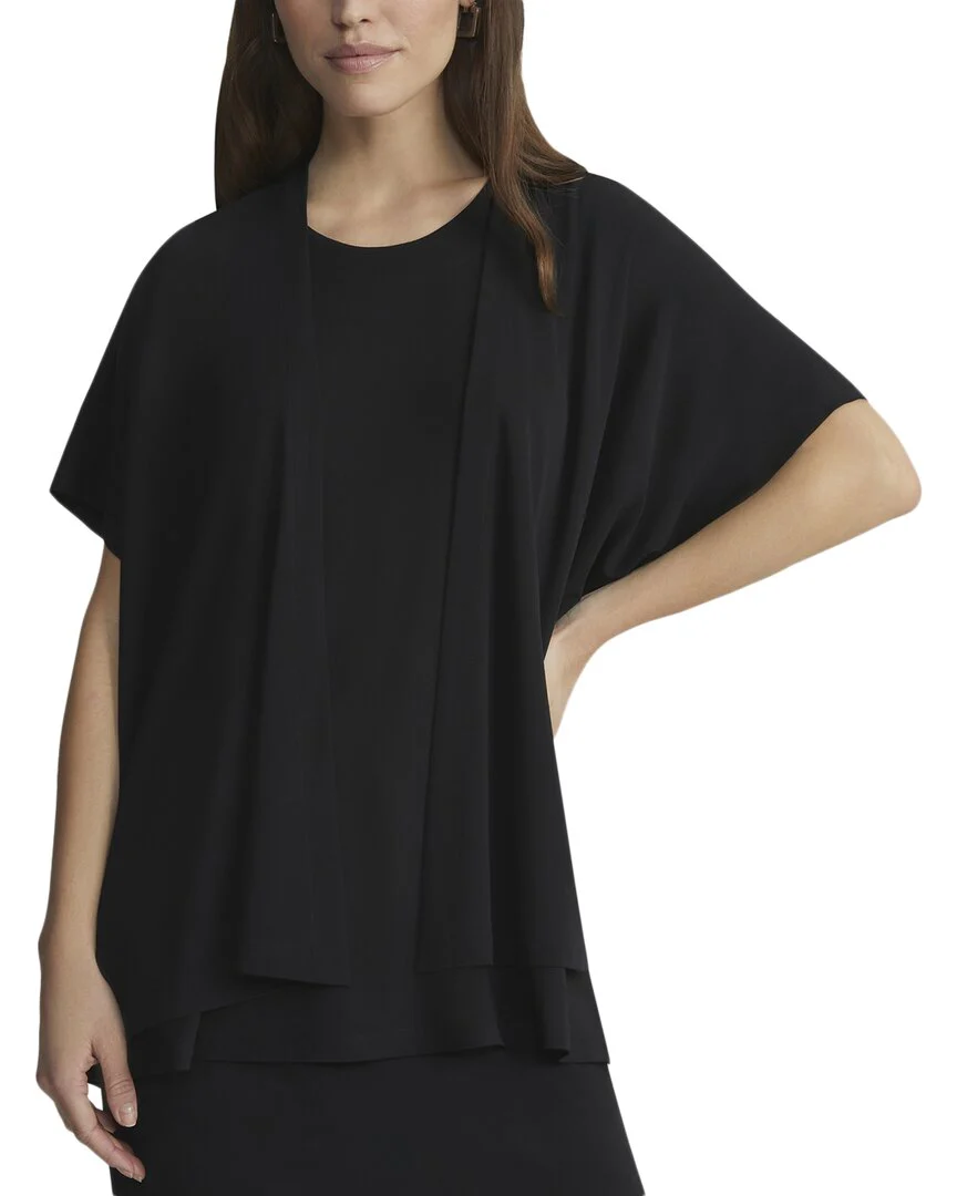 Lafayette 148 New York Short Sleeve Open Front Jacket