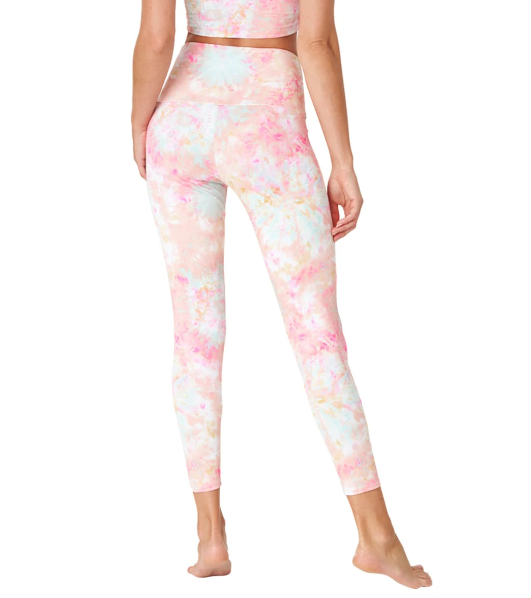 Onzie High Waisted Basic 7/8 Yoga Leggings Rose All Day
