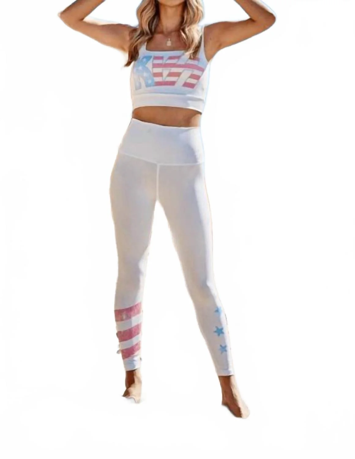 American Kiss Activewear Set In Off-White