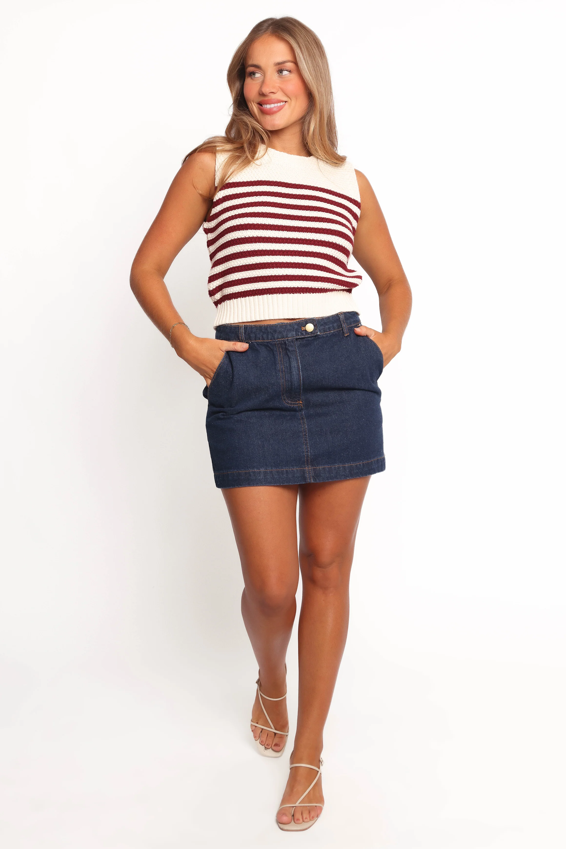 Wensie Knitted Top - Brown Stripe