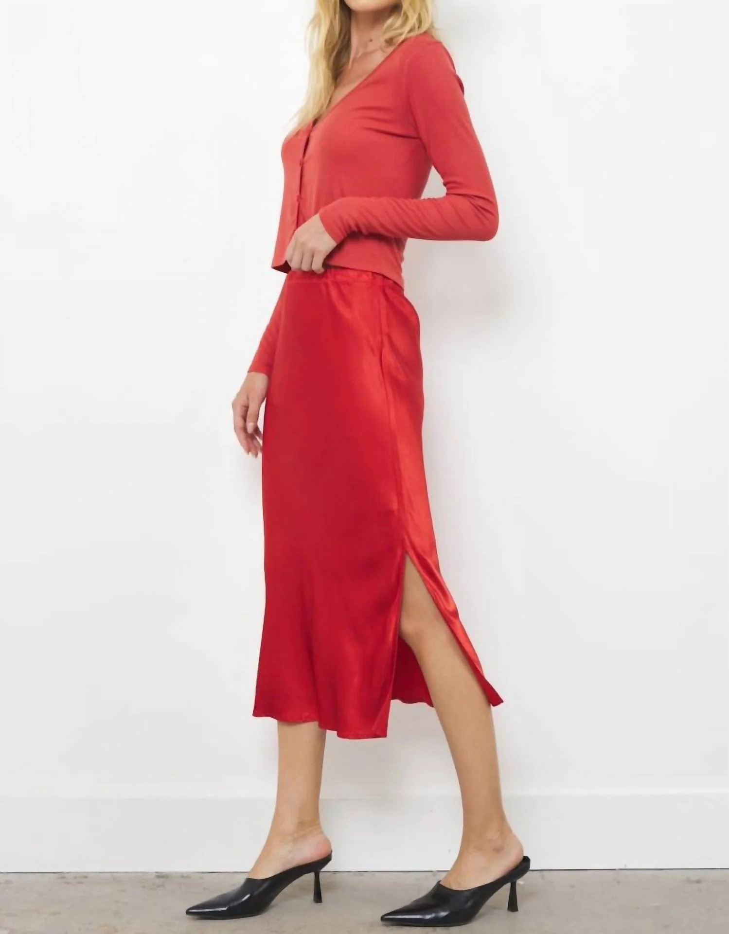 Dorit Silky Slip Skirt In Sahara