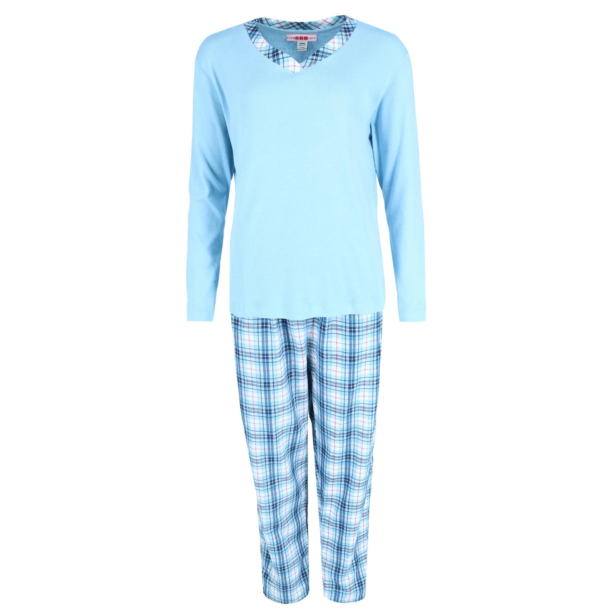 Women's Long Flannel Pajama Set