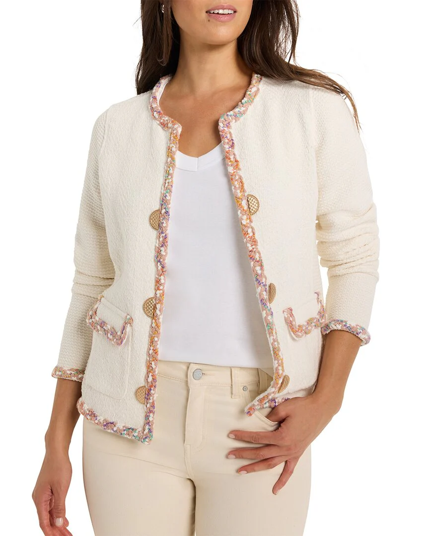 NIC + ZOE Mix Trim Knit Jacket